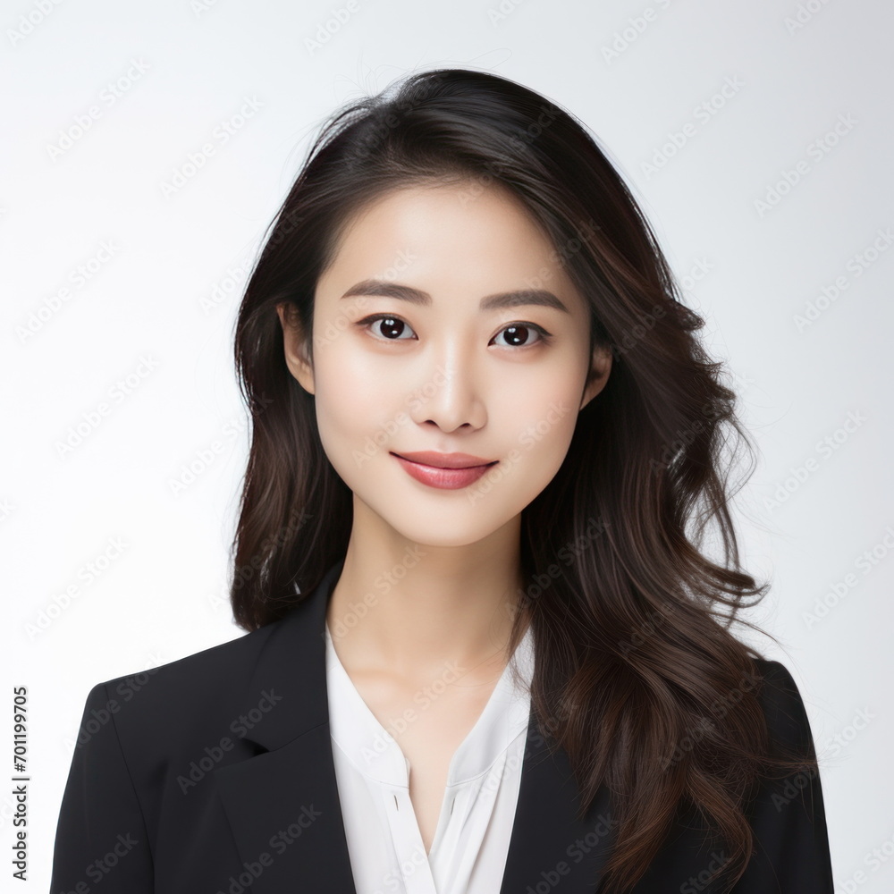 Portrait business woman on white background Portrait business woman on white background
