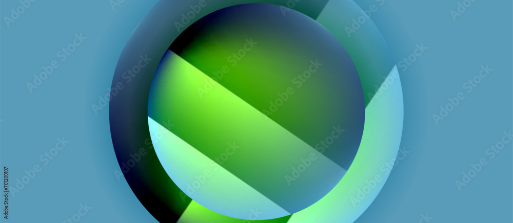 Glossy metal glowing circles geometric background. Minimal abstract composition. Vector illustration For Wallpaper, Banner, Background, Card, Book Illustration, landing page Glossy metal glowing circles geometric background. Minimal abstract composition. Vector illustration For Wallpaper, Banner, Background, Card, Book Illustration, landing page