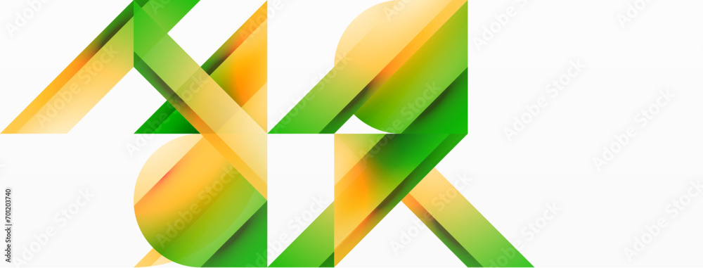 Gradient color triangles and circles on white. Dynamic blend creating captivating visual impact. Geometric background for digital designs, presentations, website banners, social media posts Gradient color triangles and circles on white. Dynamic blend creating captivating visual impact. Geometric background for digital designs, presentations, website banners, social media posts