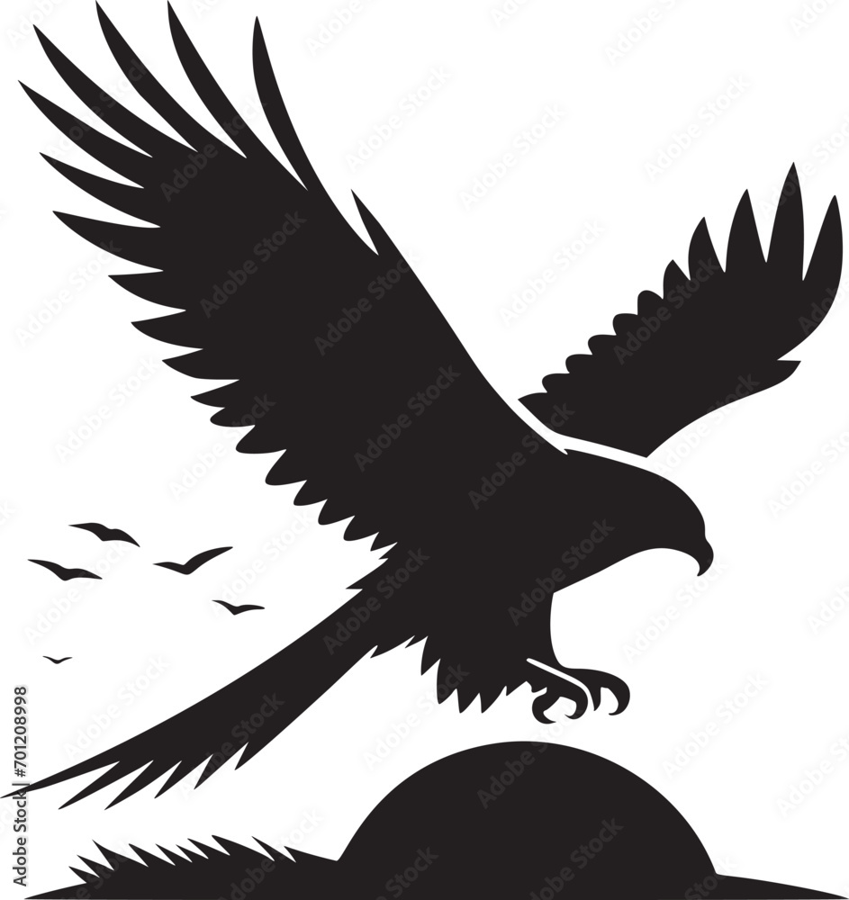 Obraz premium Soaring Eagle Silhouette