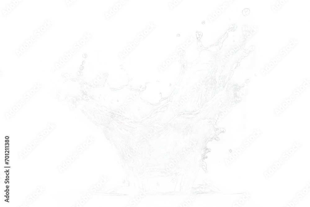 water splash isolated on transparent PNG background.