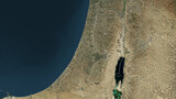 Palestine outlined. High-res satellite map