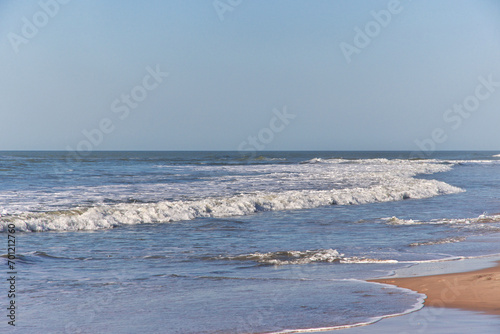 The beach Atlantic ocean in Serekunda area  Gambia  West Africa