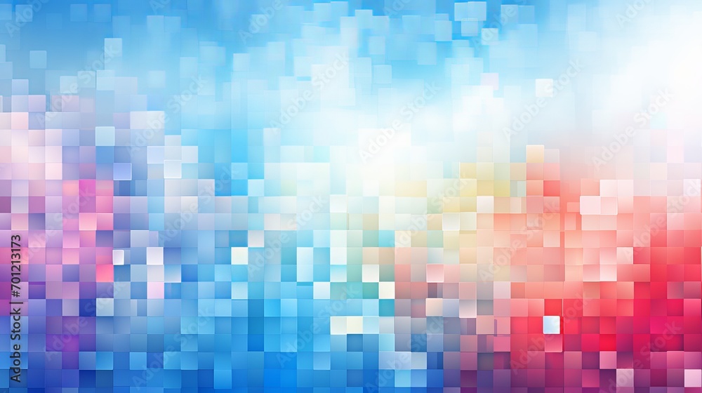 Vibrant and Colorful Abstract Mosaic with Pixel Art-Inspired Design on Beautiful Background