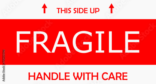 Fragile sticker, with upward arrow