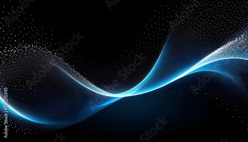 abstract blue wave background. Ai