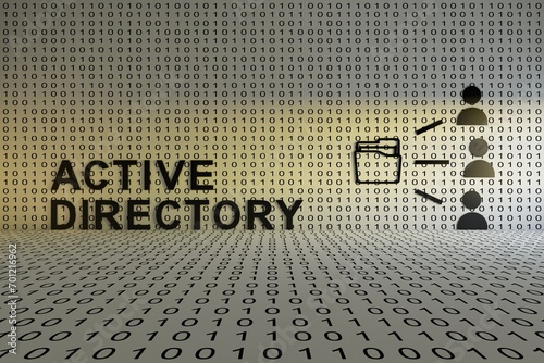 Photography ACTIVE DIRECTORY concept text sunlight 3D illustration