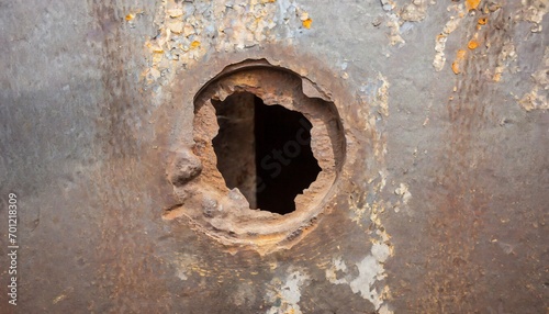 rusty metal door, A hole in the side of a rusted metal wall, an abstract sculpture featured on unsplash,