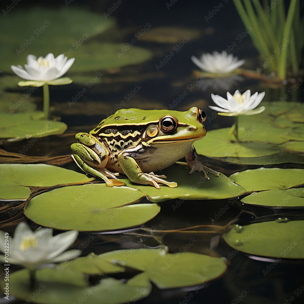 A Frog's Symphony in Nature ai generated A Frog's Symphony in Nature ai generated