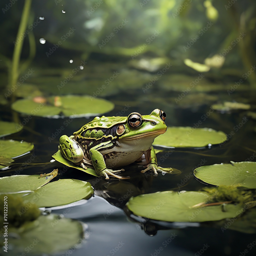 A Frog's Symphony in Nature ai generated A Frog's Symphony in Nature ai generated