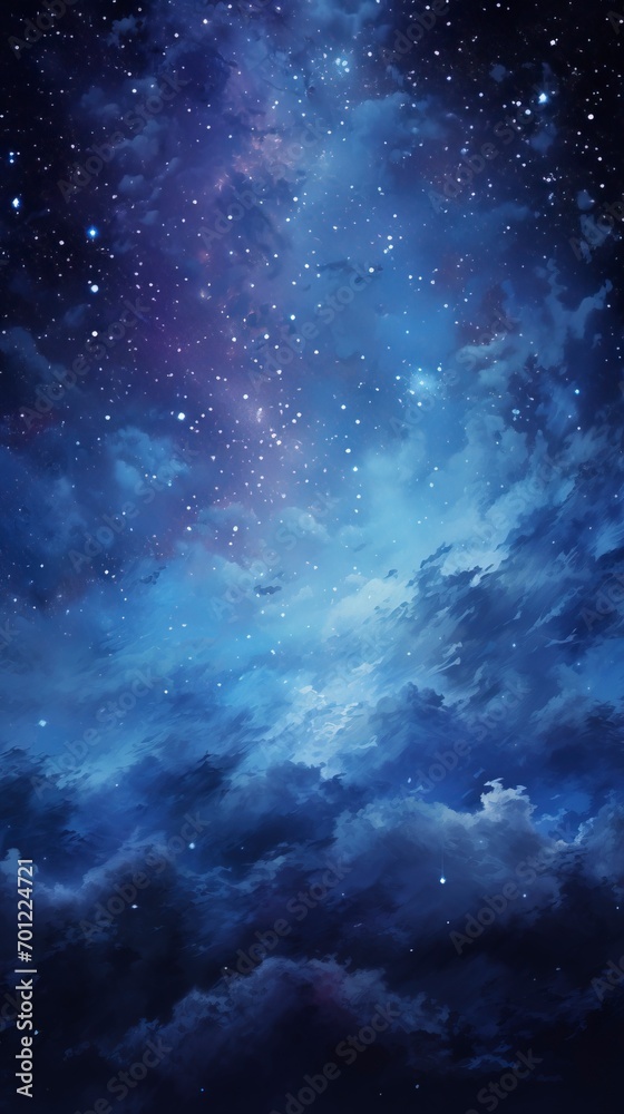 Vast and majestic cosmic landscape filled with numerous sparkling galaxies Vast and majestic cosmic landscape filled with numerous sparkling galaxies