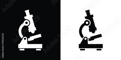 microscope on black and white 