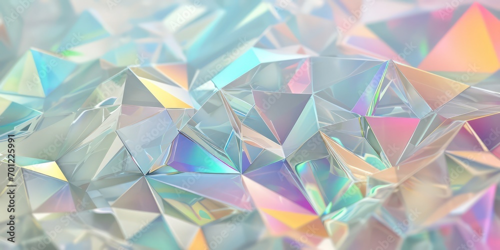 Polygonal crystalline trendy holographic background surface with gradient of Geometric. Polygonal crystalline trendy holographic background surface with gradient of Geometric.