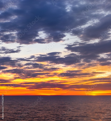 sunset over the ocean © Doruktan