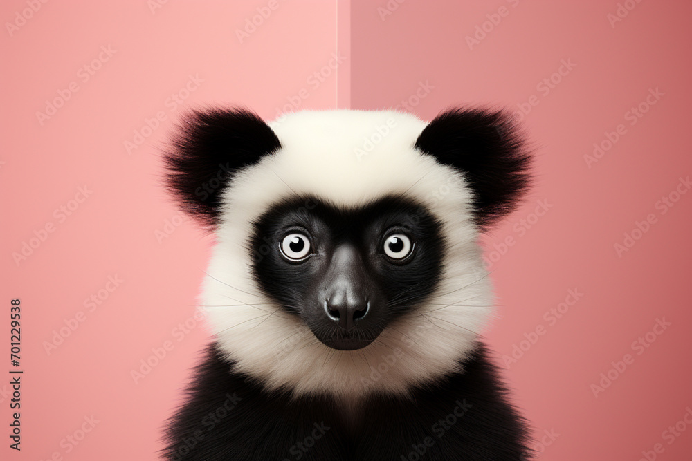 A minimalist Indri icon, featuring a sleek and stylish Indri profile against a pale coral background. This design offers a modern and sophisticated touch, suitable for contemporary branding. A minimalist Indri icon, featuring a sleek and stylish Indri profile against a pale coral background. This design offers a modern and sophisticated touch, suitable for contemporary branding.