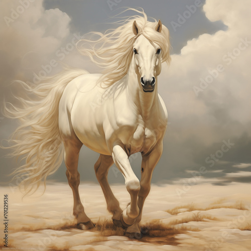 White Horse, beautiful horse © Pattarasaya