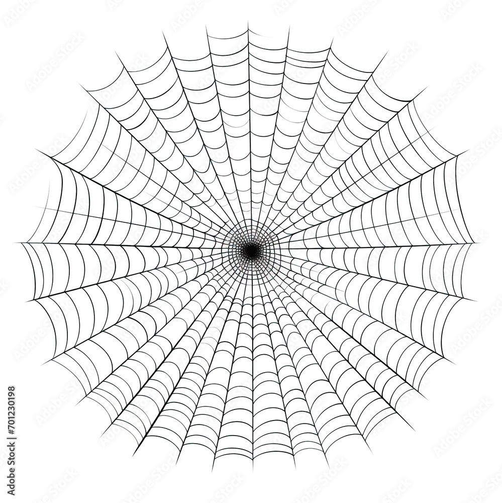 Spider silk isolated on transparent background. PNG