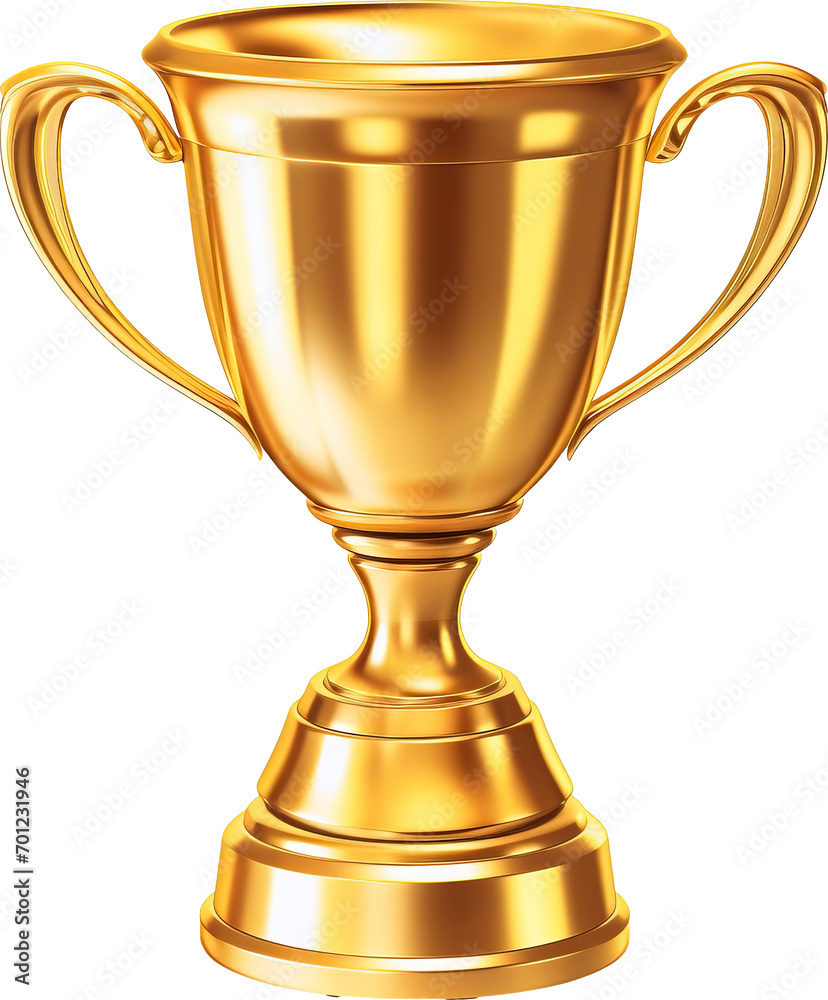 Golden award trophy isolated on transparent background. PNG Golden award trophy isolated on transparent background. PNG
