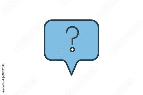 help icon. icon related to basic web and UI. suitable for web site, app, user interfaces, printable etc. flat line icon style. simple vector design editable