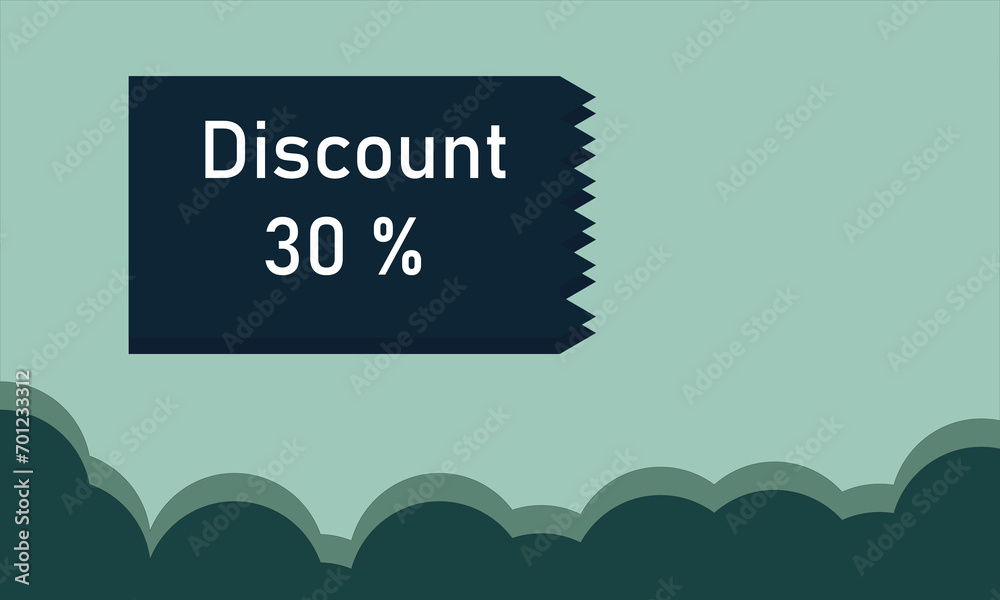 illustration of an background discount 30 %