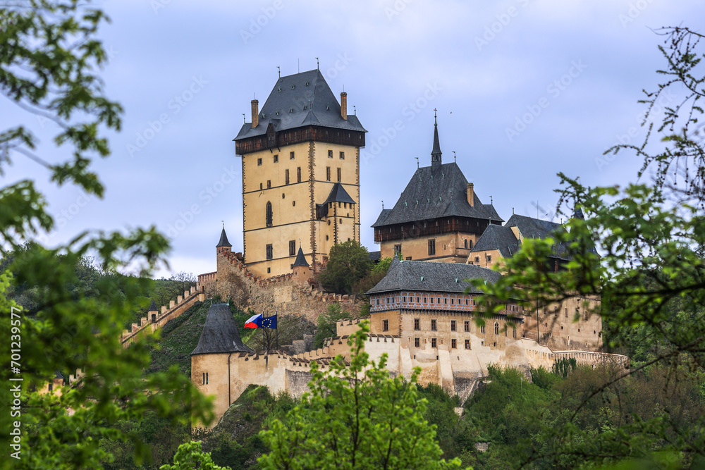 Royal castle Karlstejn in Czech Republic, which is a famous tourist attraction near Prague.
