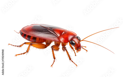 Maroon Cockroach isolated on transparent Background