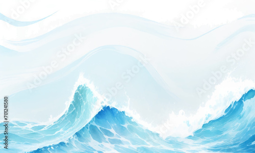 Vector ocean wave line blue and white background. Ocean sea art with natural template. Seamless soft blue ocean pattern wave water background.