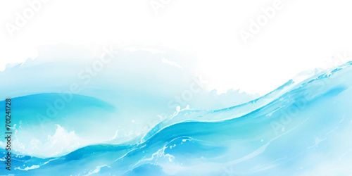 Vector ocean wave line blue and white background. Ocean sea art with natural template. Seamless soft blue ocean pattern wave water background. © Vactor Viky