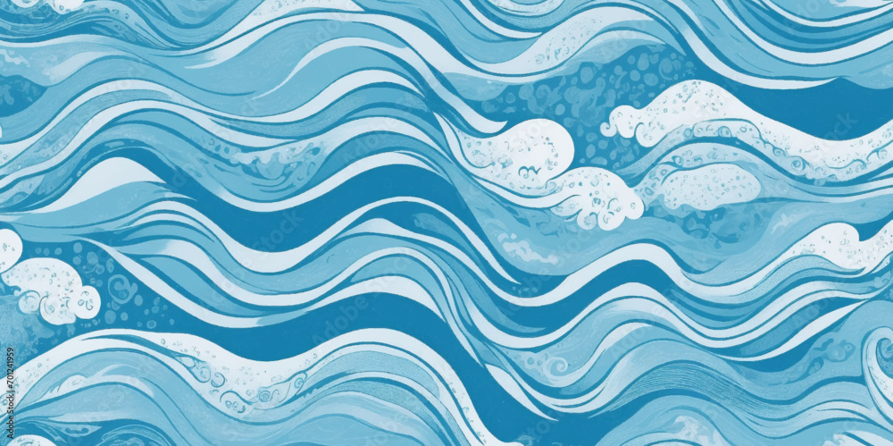 Seamless wave water ocean soft blue curve line background. Vector sea, wave, water background. Seamless wave water ocean soft blue curve line background. Vector sea, wave, water background.