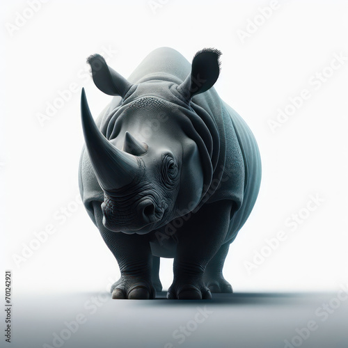 Sumatran rhinoceros  rhino  rinoceronte de sumatra  isolated White background