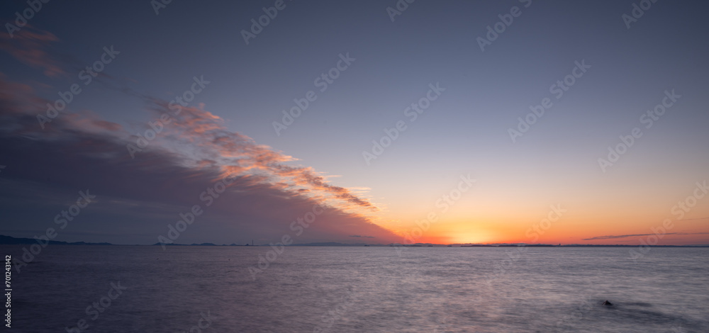 海辺の夕焼け 海辺の夕焼け
