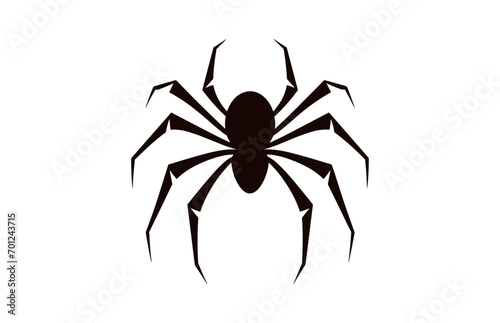 A Spider vector black silhouette isolated on a white background