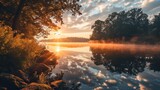 Sunrise over a Peaceful Lake