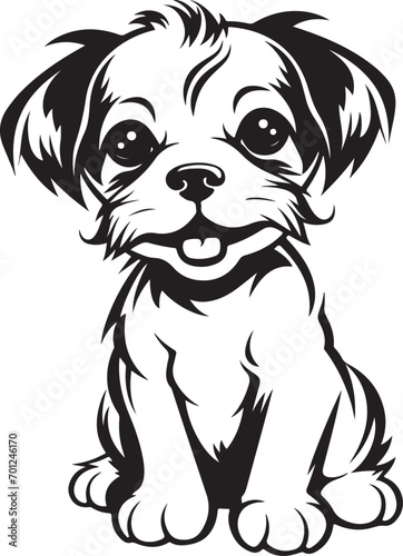 Dog silhouette illustration vector design