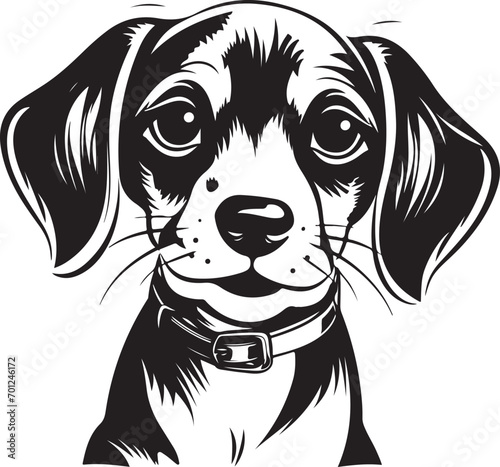 Dog silhouette illustration vector design