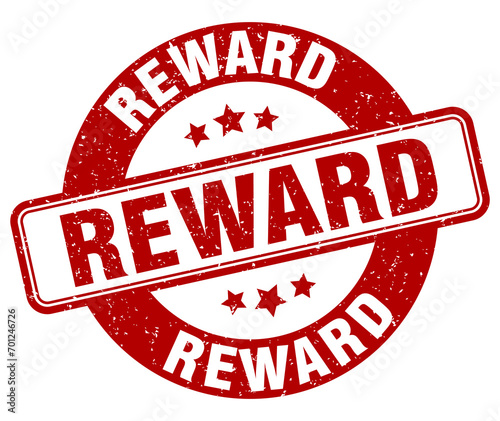 reward stamp. reward label. round grunge sign
