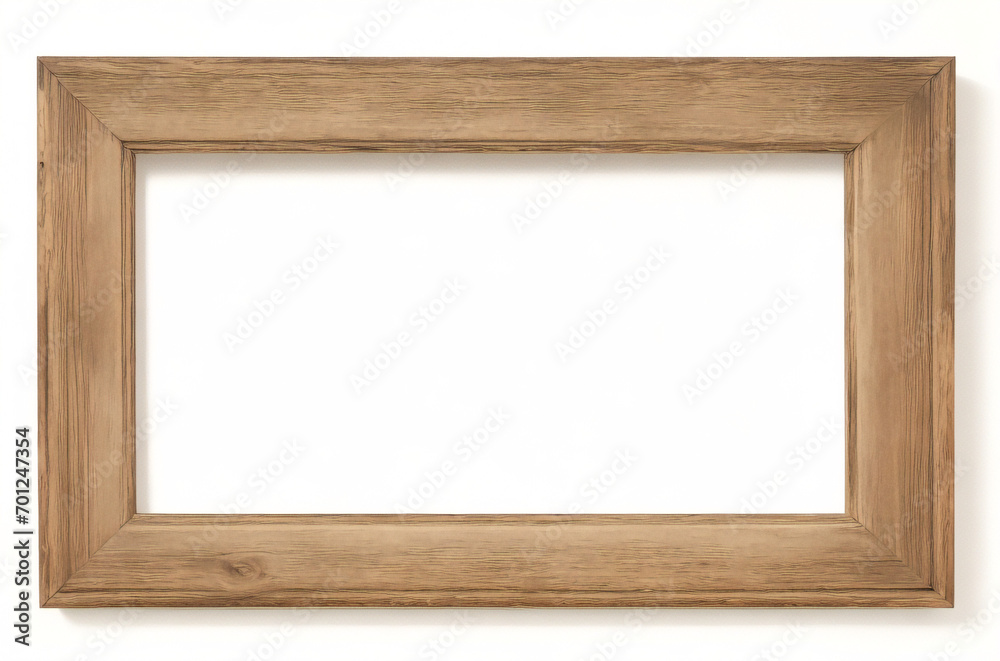 Holzrahmen lehnt auf weißem Boden im Innenmodell. Vorlage eines an einer Wand gerahmten Bildes 3D-Rendering Holzrahmen lehnt auf weißem Boden im Innenmodell. Vorlage eines an einer Wand gerahmten Bildes 3D-Rendering