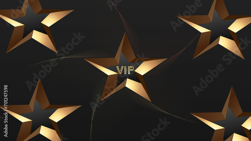 VIP Stern vor schwarzem Hintergrund