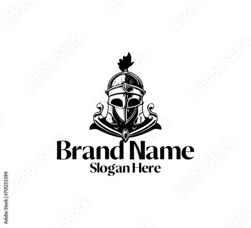  Knight logo hand drawn vector graphic asset