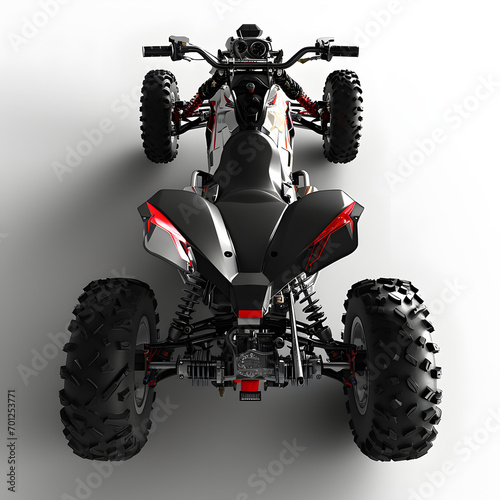 Power from Above: Aerial View of an Electric Quad Bike