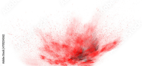transparent red powder explosion effect