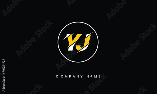 YJ, JY, Y, J Abstract Letters Logo Monogram