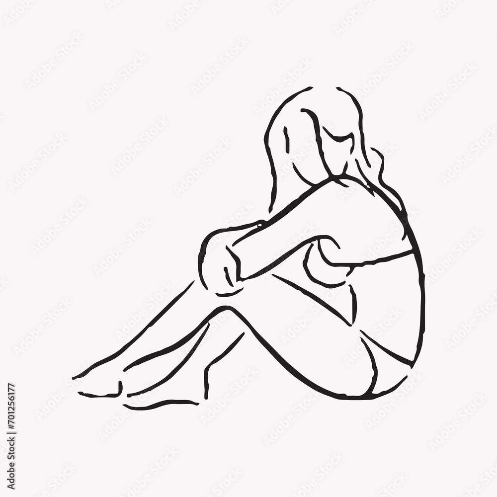 Free vector hand drawn sexy girl illustration. Free vector hand drawn sexy girl illustration.