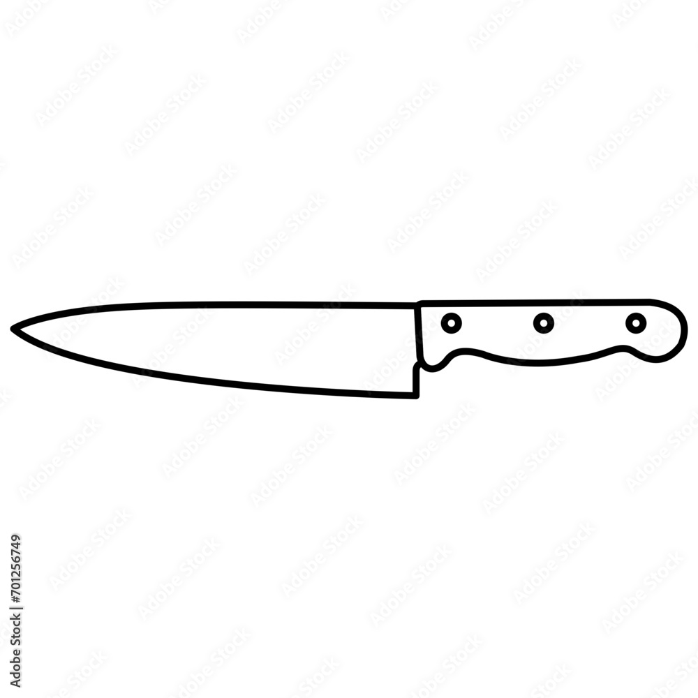 Kitchen Knife Icon Lines Style Kitchen Knife Icon Lines Style