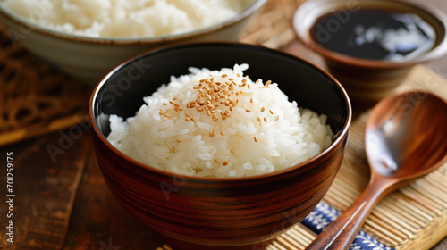 rice in a bowl, japanese food 