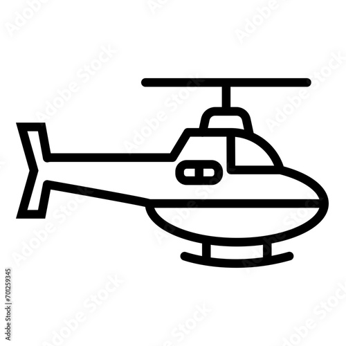 Helicopter Line icon