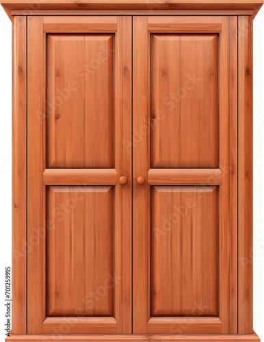 Wooden cabinet isolated on transparent background. PNG © Tran