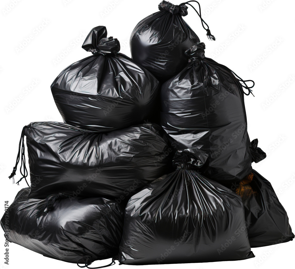 Garbage bags isolated on transparent background. PNG Garbage bags isolated on transparent background. PNG