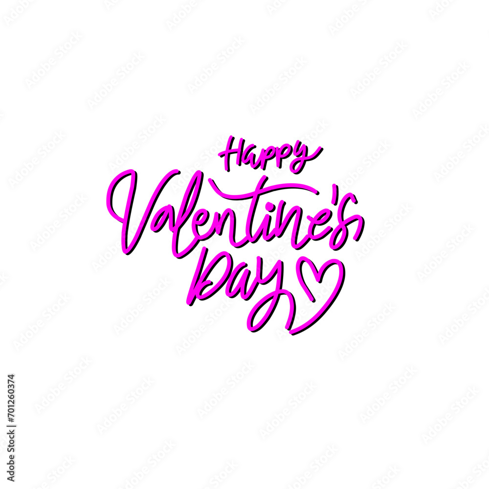 Happy Valentines Day typography