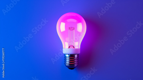 Blue LED smart bulb with multicolor backdrop